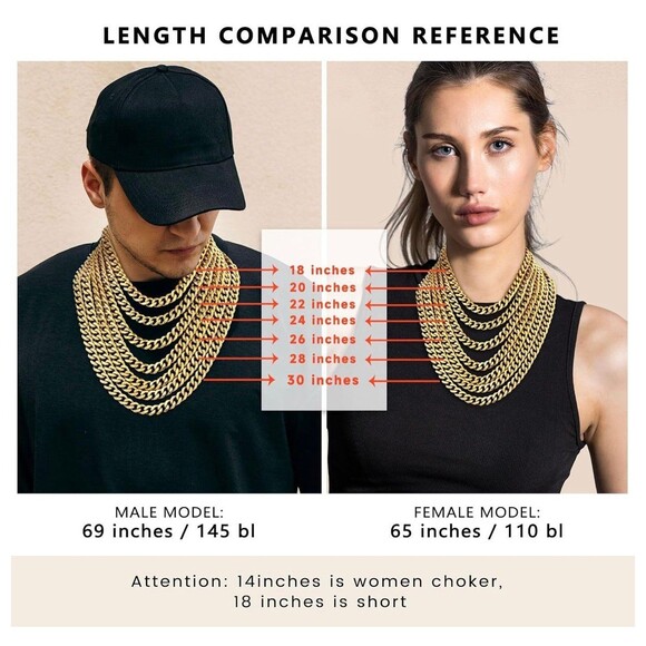 18K Gold Plated Cuban Link Chain 18in Long Strong Heavy Boxed Men Women Jewelry - Picture 6 of 9